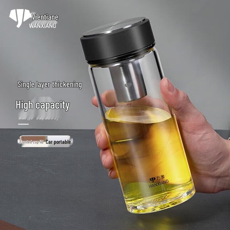 WANXIANG Thickened Single-Layer Glass Water Bottle
