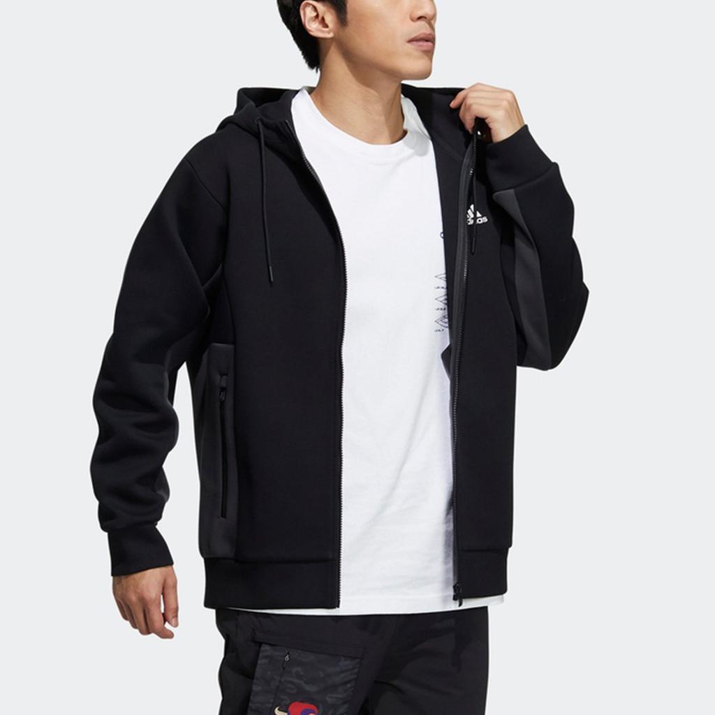 adidas Jackets Men's Black Hooded Moderate Other H39239