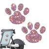 Moda Araba Dekorasyon Çıkartmaları Bling Rhinestone Paw Çıkartmaları Köpek Paw Baskı Araba Çıkartmaları Araba Tampon Penceresi Dizüstü Bilgisayarlar