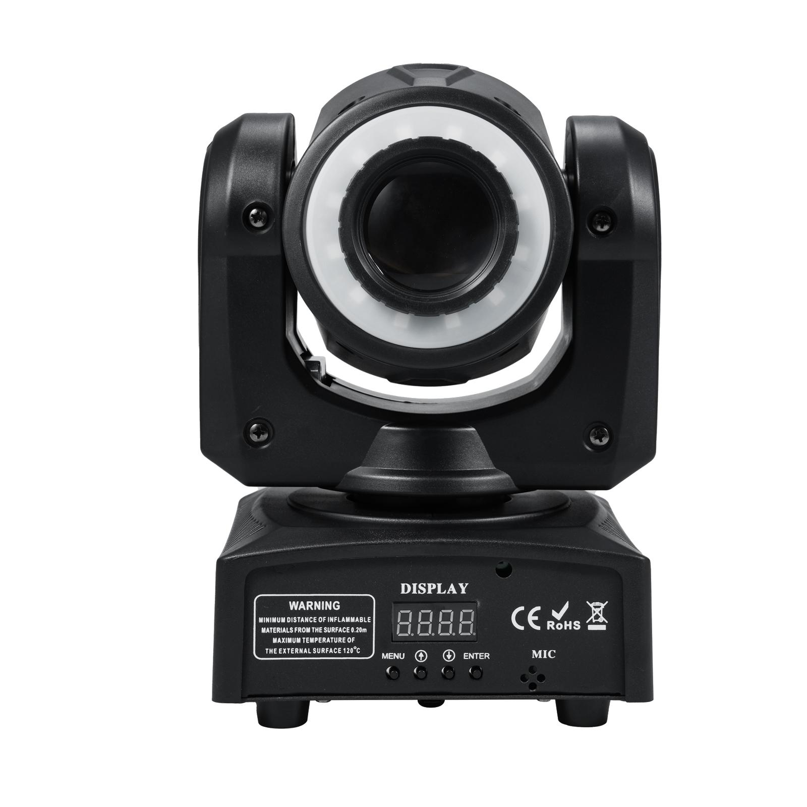 

30 Вт сценический прожектор с вращающейся головкой, светодиодная лента, лучевой свет с 8 гобо, 8 цветов, вращающийся UK Plug