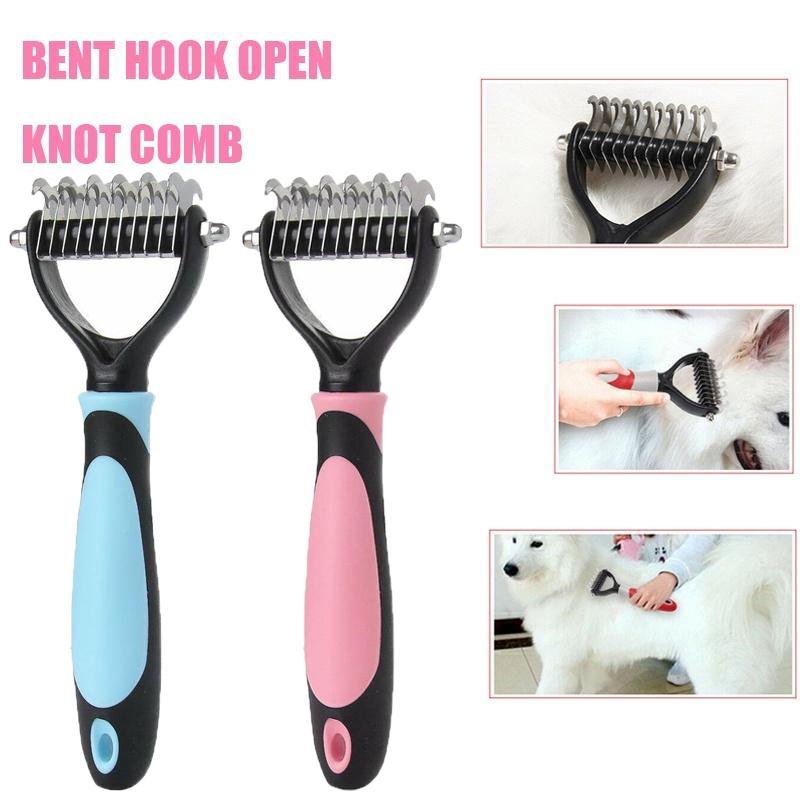 Hair Removal Comb For Dogs Cat Detangler Fur Trimming Brush Grooming