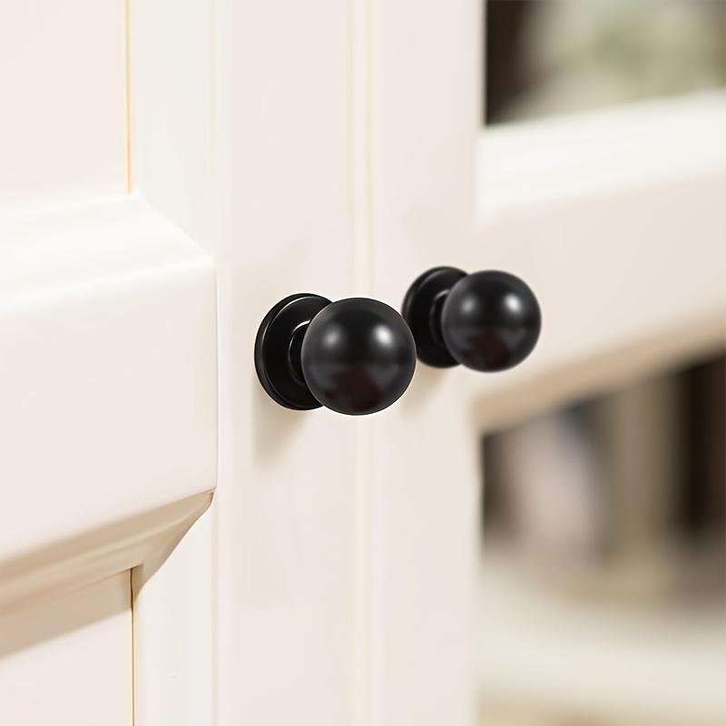 10 / 20szt (0,71*0,94 cala) Gałki do szafek kuchennych, gałki do komody, gałki pełne, uchwyty do szuflad, uchwyty do komody, matowa czerń, z dwoma rozmiarami śrub