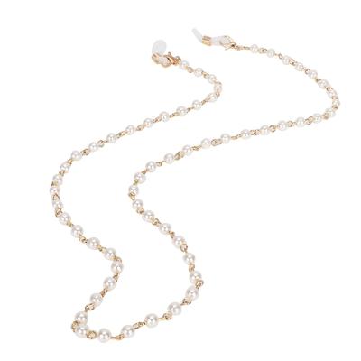 Fashion White Faux Pearl Beaded Sunglass Reading Glasses Eyeglasses Chain for Men Women