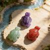 Micro Landscape Turtle Ornament Hand-Carved Natural Stone Figurines Symbolizing Longevity Good Luck Statue for Fish Tank