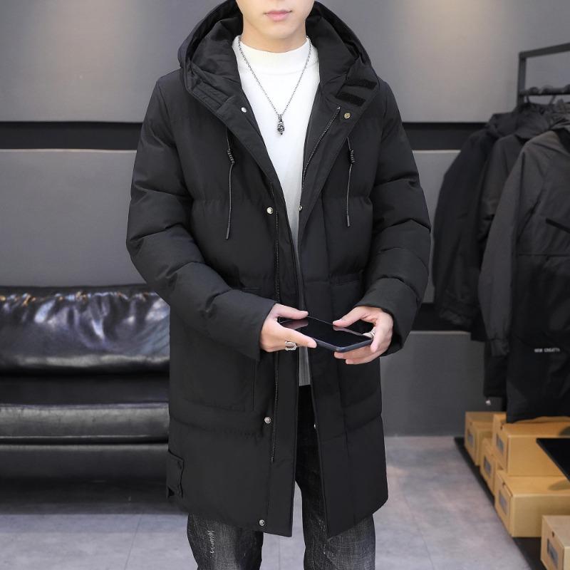 Hooded Cotton Jacket for Men, Medium To Long Length, Thick and Warm Jacket, Long Cotton Jacket, Cold Proof Winter Coat, Cotton J