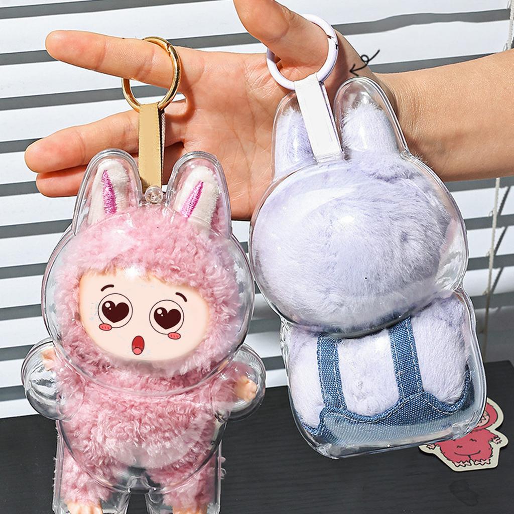 For LABUBU Protector Case Protection Cover V1 V2 Pendant Doll Storage Box Anti Dust Case For Labubu Clear Case Doll Accessories