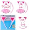 4/5/6Pcs Pig Costume Set Pig Ears Headband Pig Nose Tail Bow Tie Animal Fancy Costume Kit Accessories Party Decorations
