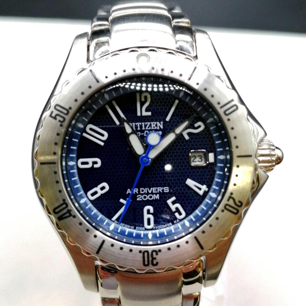 Used CITIZEN E068-T005829 Eco Drive Air Diver