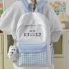 Schoolbag Wholesale Casual Plaid School Bag Female Junior High School Student High School Student Versatile Cute College Backpack Travel Backpack