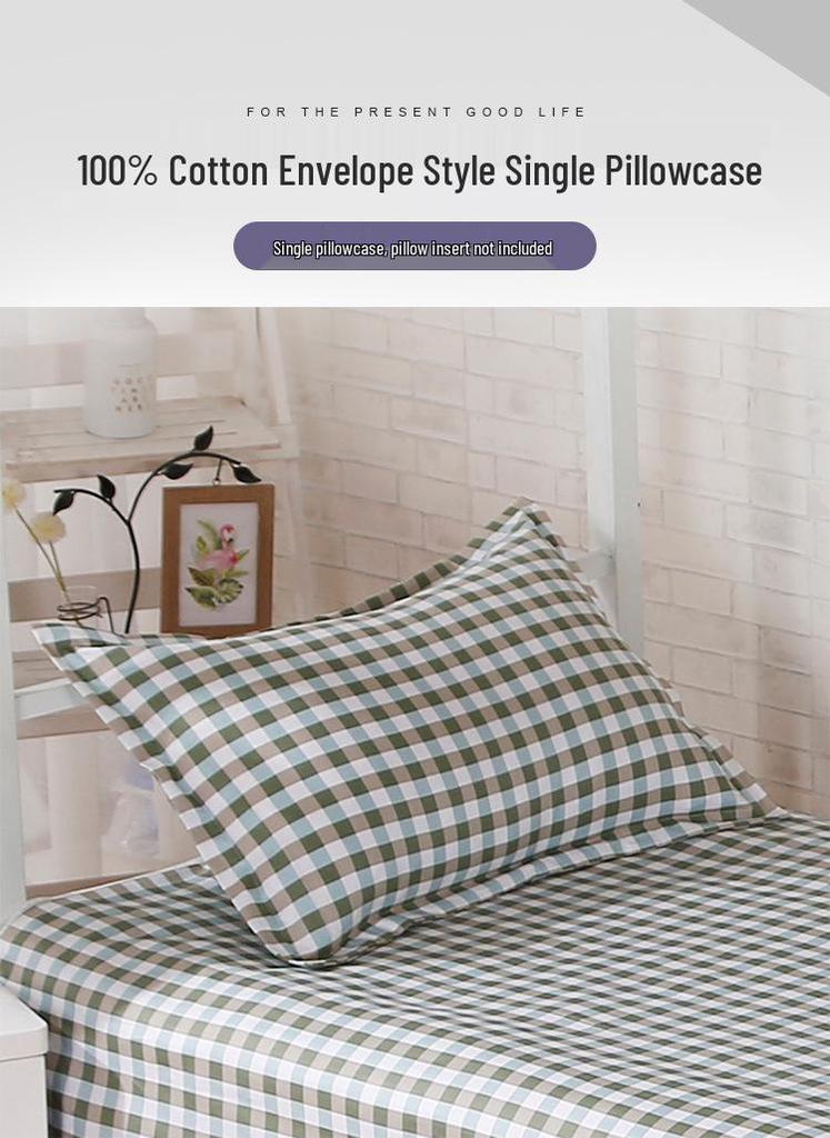 Thickened Large Pure Cotton Pillowcase for Single Dormitory Pillow