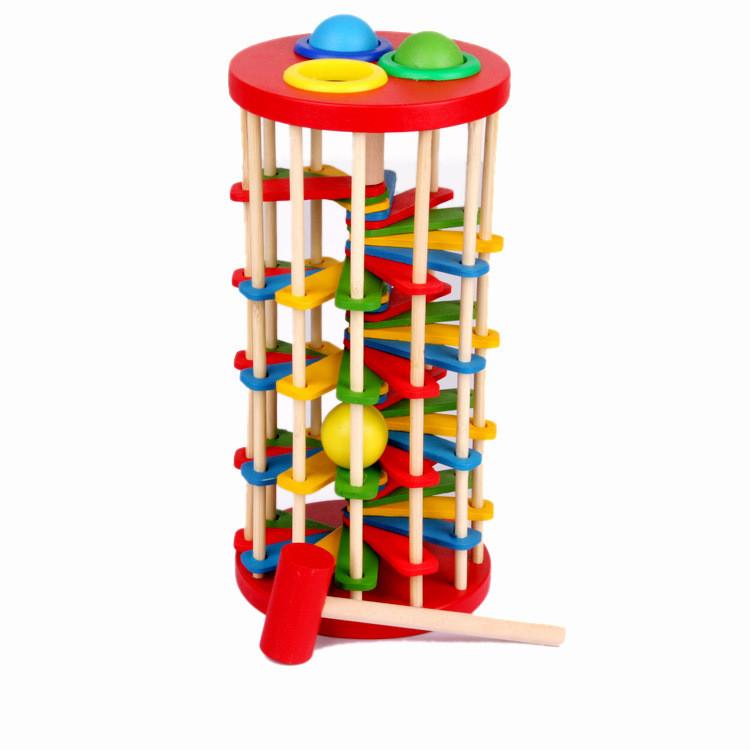 

Knock Wooden Kids Ball Drop Tower Puzzle Toy For Interactive Learning And Play