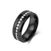 Luxury Minimalist Tungsten Steel Ring – Full Circle Diamond-Cut Wedding Band, Unisex Couple Rings, Modern & Durable Jewelry for Men and Women.