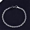 2026 European, American and Cuban Hip Hop Hiphop Trendy Men's Thin Bracelets Niche Men's Non-fading Twist Chain Jewelry