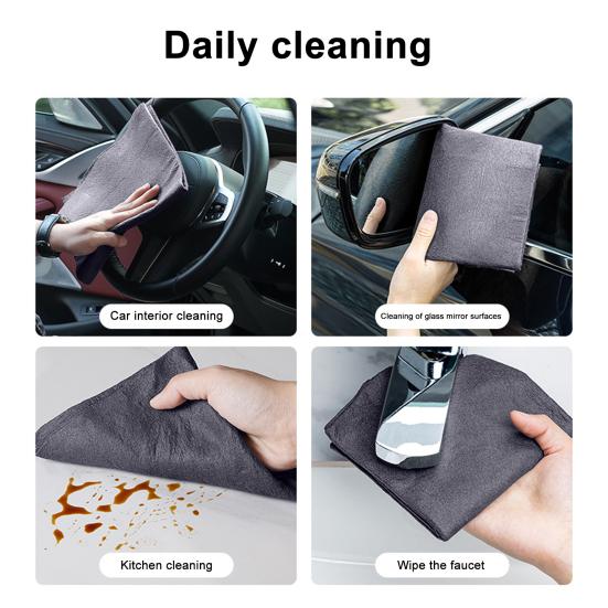 Yousheng 5Pcs Thickened Microfiber Cleaning Cloth Lint-Free Reusable Absorbent Rags Kitchen Window Streak-Free Miracle Towels