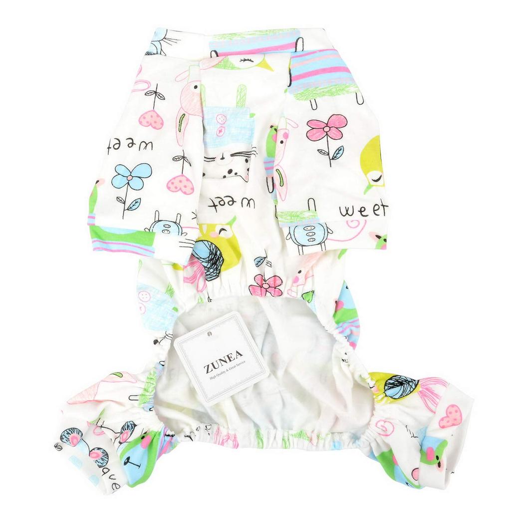 ZUNEA Dog Jumpsuit Pajamas Romper for Small Dogs Stylish and Cute Mouse Pattern Dog Wear Loungewear Sleepwear Shedding Prevention Pet Clothes Dog
