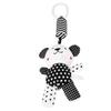 Baby Hanging Rattle Toys Black and White Stripe Stroller Plush Wind Chimes Toys for Infants Car Bed CribBear