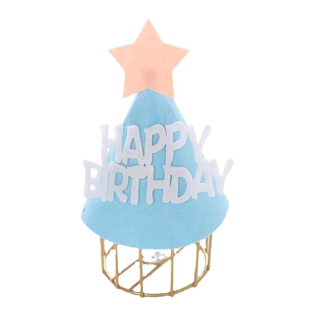 First Birthday Star Hat for Children - Non-Woven Felt Party Accessory