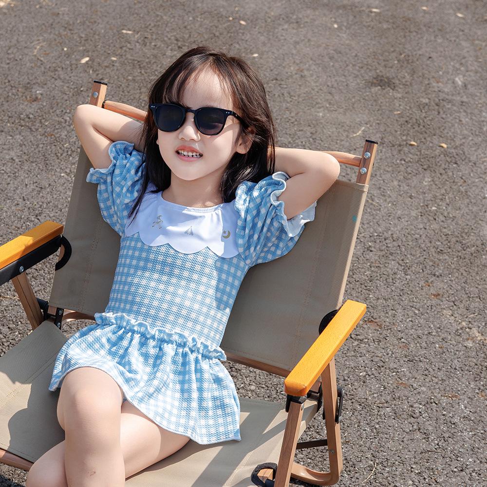 

Baby Girl Cartoon Plaid One-Piece Swimsuit 3XL=130