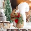 Christmas Handcraft Foxes Squirrel Foam Sculpture Natural Festival Home Decoration for Holiday Tabletop Display P9YB