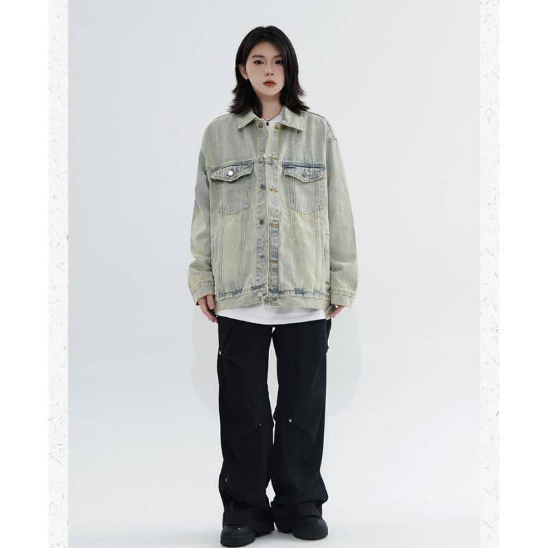 Vintage sepraná džínová bunda Dámská jarní podzimní bunda POLO Cardigan Tops