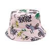Spring and Summer Polyester Cartoon Print Bucket Hat Outdoor Travel Sun Cap For Child Boy and Girl 76
