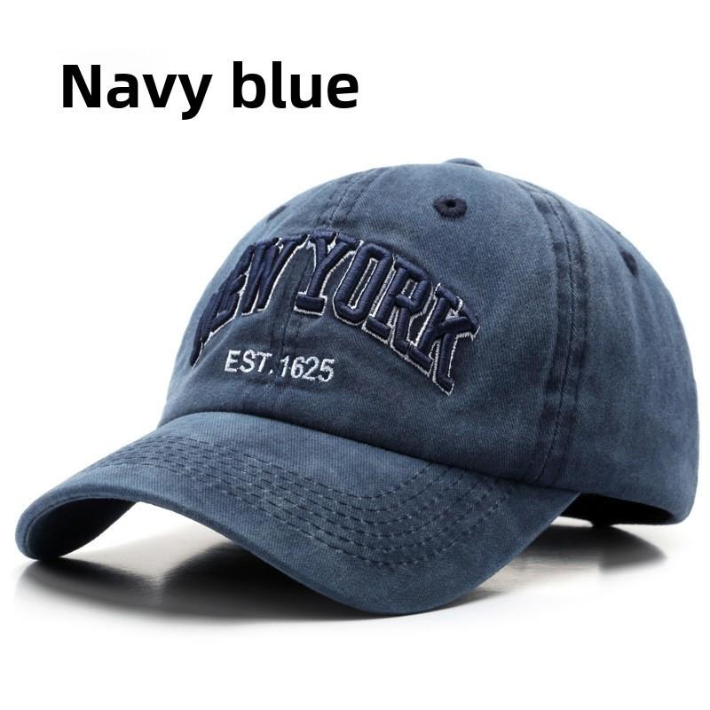 Letter Embroidered Washable Vintage Cotton Baseball Cap For Men Women Summer Casual