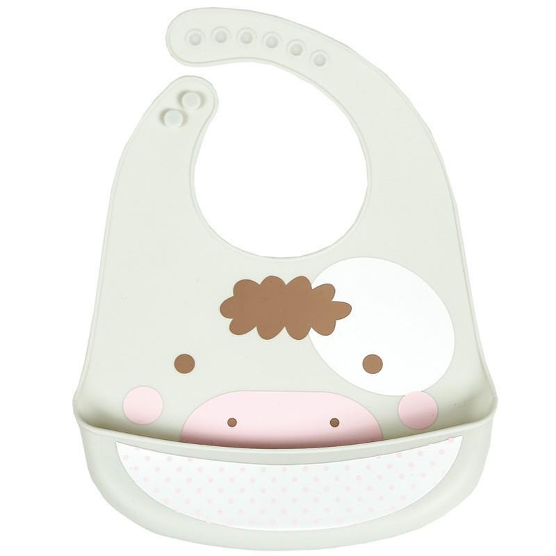 Waterproof Food-Grade Silicone Baby Bib - Leak-Proof, Self-Feeding, Drool Protection