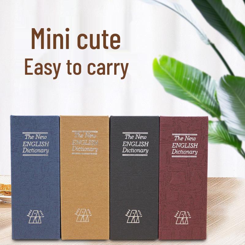 Mini Book Safe with Lock: Children's Piggy Bank and Desktop Storage Box