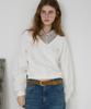 LETTER FROM MOON Glit Check Layered Sweatshirt (Ivory)