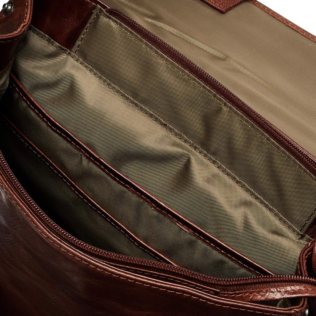 Rucksack Leather Compatible with A4 3115 Brown One Size [ENZO DESIGN] Men's