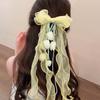 Pendant Tassel Muguet Flower Hairpin Mesh Ribbon Organza Bowknot Barrette  Bridesmaids