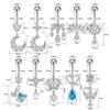 Personality Belly Button Rings Stainless Steel Navel Piercing Barbell For Women Simple Belly Ring Beach Jewelry Gifts