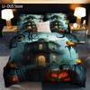 Horro Halloween Bedding Set Pumpkin Digital Printed Soft Cozy Duvet Cover King Queen Twin Single Size Bithday Gift Room Decor