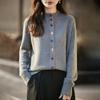 2026 Colorful Women's Slimming Knit Button Cardigan, Plus Size Autumn/Winter Sweater Coat