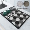 Black Marbling Super Absorbent Tableware Dish Drying Mat Kitchen Bottle Anti-slip Rug Luxury Kettle Dinnerware Bar Counte
