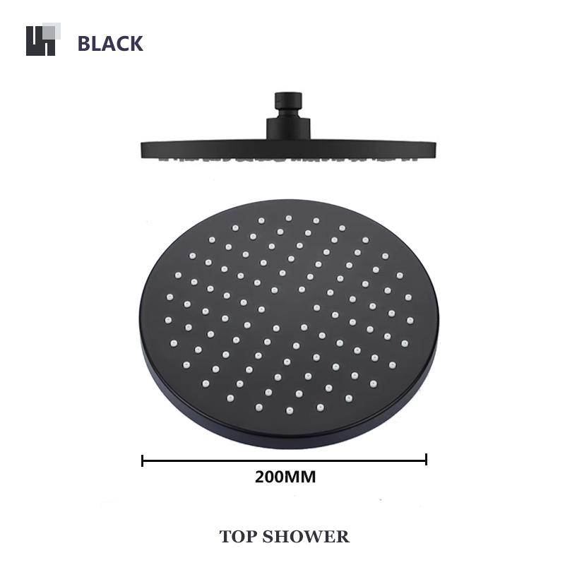 

Верхняя душевая лейка с вращением на 360 градусов, верхняя струя, тропический душ, АБС-пластик, черная хромированная отделка, водосберегающая душевая лейка для ванной комнаты
