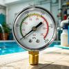 0-35 PSI Pool Pressure Gauge, Accurate Easy-Read Color Dial, Durable Replacement for Pool Filter Spa Hot Tub Water Pump