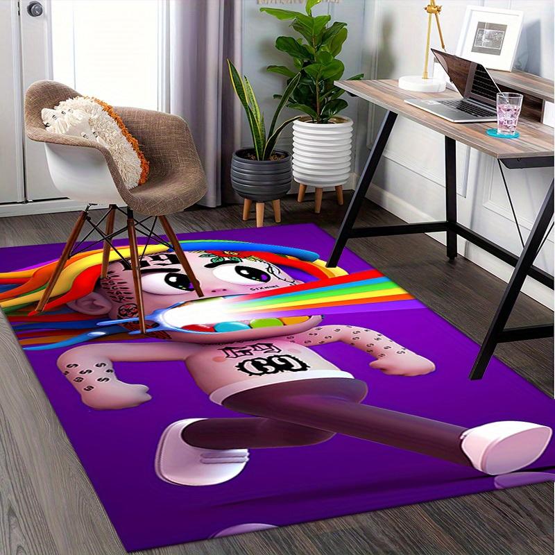1pc 6ix9ine Tattle Tales Office Carpet Soft Polyester Non slip Machine Washable Indoor Carpet Living
