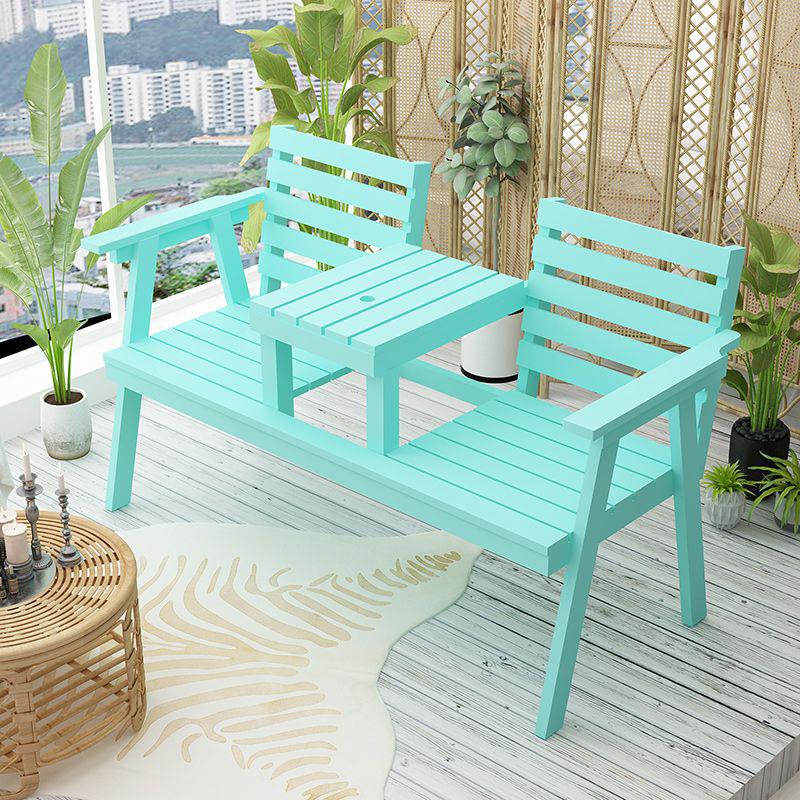 Solid Wood Outdoor Folding Bench Chair for Garden, Courtyard, or Balcony