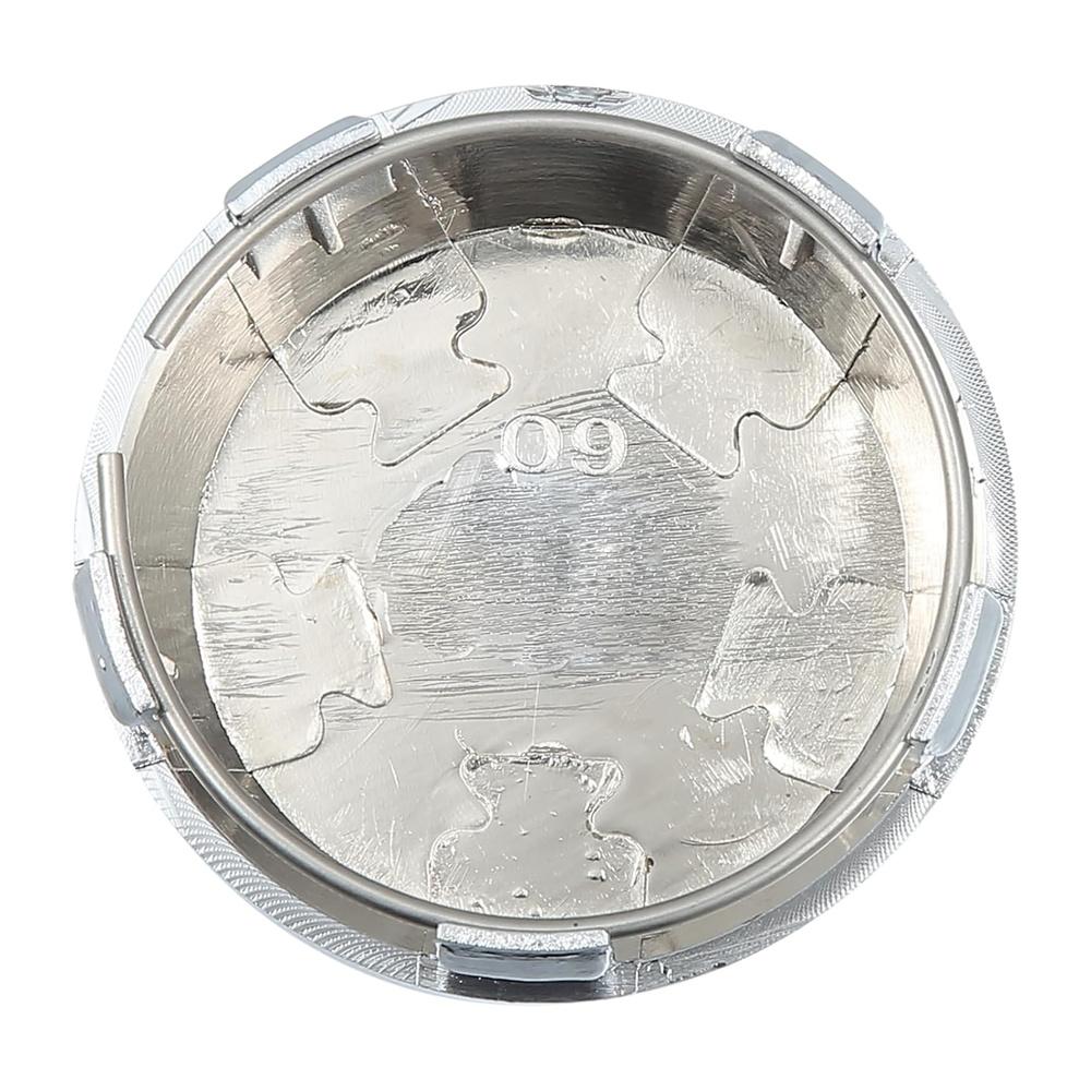 4x For Wheel Center Cap Universal Rim Chrome Hub Cap 60mm No Logo Silver Base