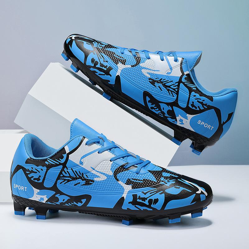 Youth Adult Men's and Large Size Football Shoes Lace-Up Men's TF Broken Nails Elementary School Student Competition AG Long Nails Older Children