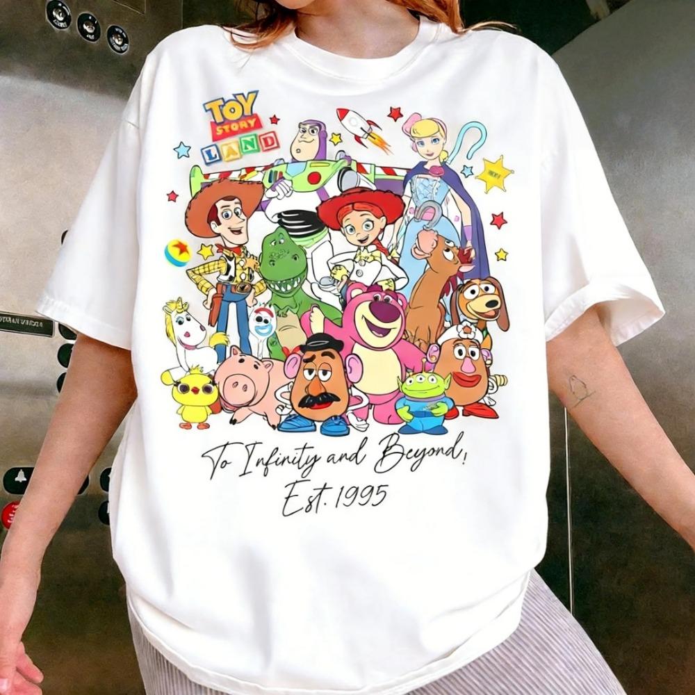 2026 New Toy Story Lobo Christmas Cotton Women's Casual Fashion Loose Short Sleeve