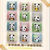 New Building Blocks Boys and Girls Panda Series Cute Orchid Flower Micro Particles Assembled Toy Birthday Gift