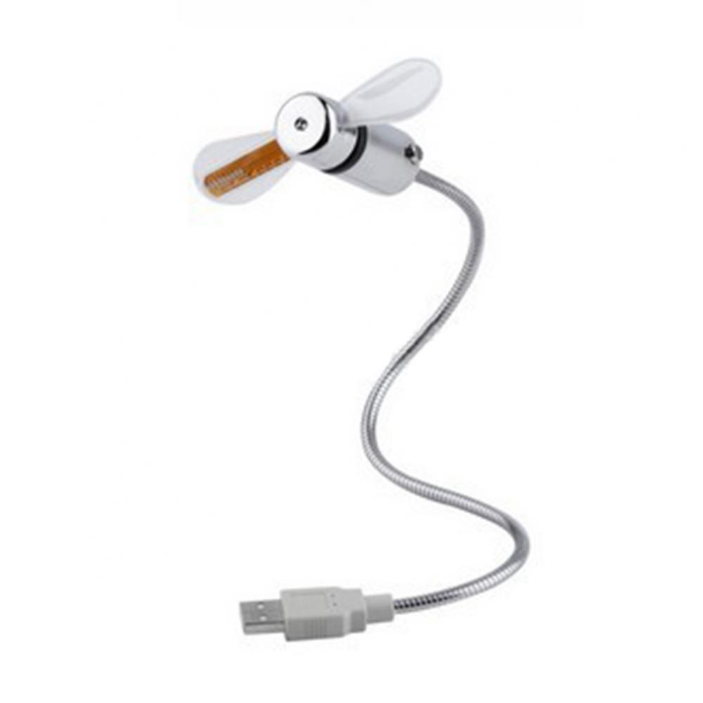 Creative Mini Fan USB Powered LED Clock Real Time Display Summer Cooling Neon Fan USB Gadgets