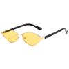 Vintage Polygon Sunglasses Men New Fashion Ocean Lenses Gradient Shades Trendy Retro Brand Design Travelling Sun Glasses
