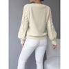 Women'S Chunky Sweater - Beige/Neutral-Toned Sweater for Fall/Winter, Cozy Sweater for Everyday & Formal Outfits, Women'S Sweater Clothing