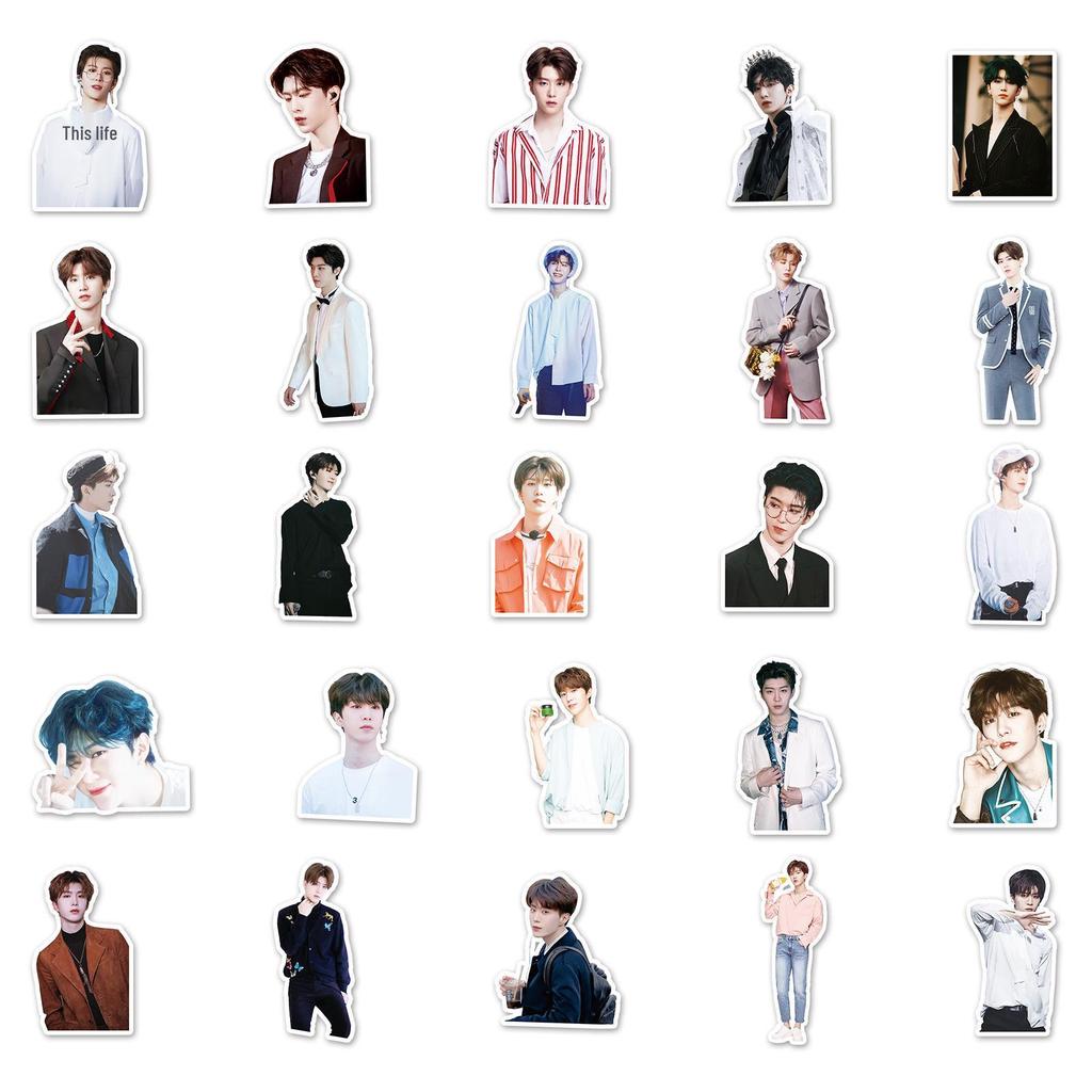 Fan Chengcheng NINEPERCENT Stickers: 50-Sheet Celebrity Merchandise for Notebooks & Suitcases