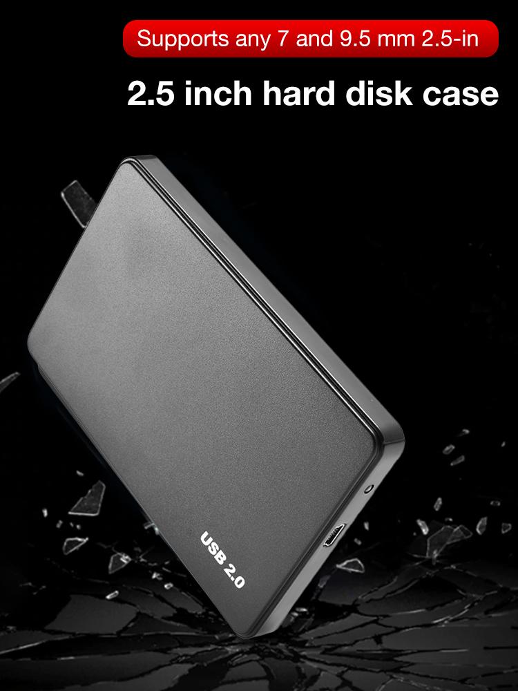 2.5 Inch Hard Disk Case SATA To USB2.0 Adapter Portable SSD Disk HDD Box External Hard Disk