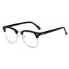 Half-frame rice nail frame anti-blue flat light glasses men's and women's goggles can be equipped with myopia glasses frame literary style