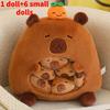 Cute Capybara Cartoon Shark Bag Snack Stuffed Animals Containing 6 Dolls Small